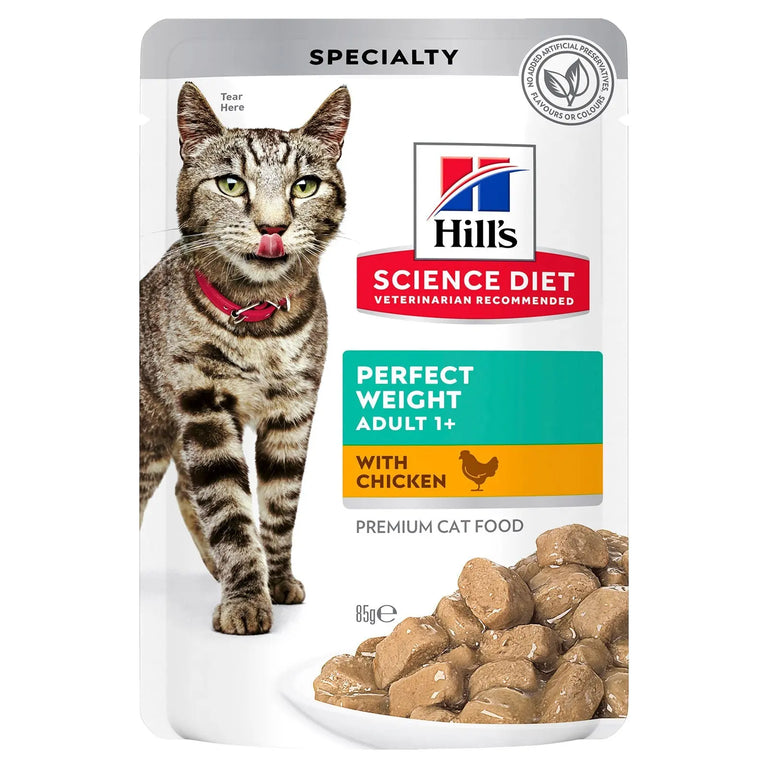 Hill's Science Diet Cat Food Pouch Adult Perfect Weight Chicken - Kellyville Pets