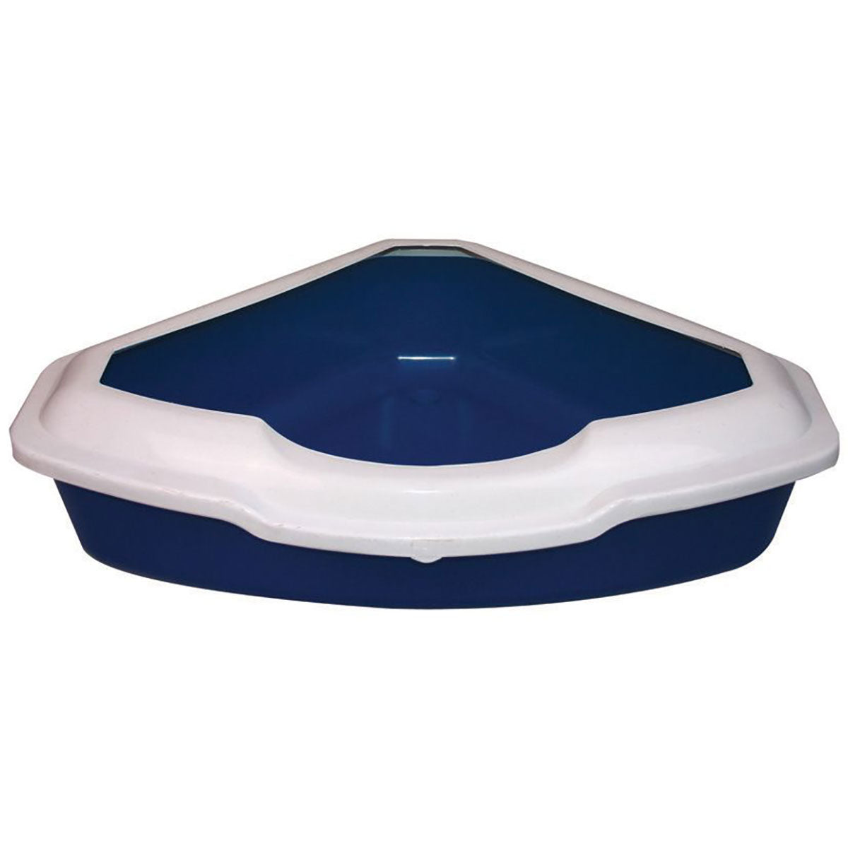 Pet One Corner Cat Litter Tray With Lip Lid
