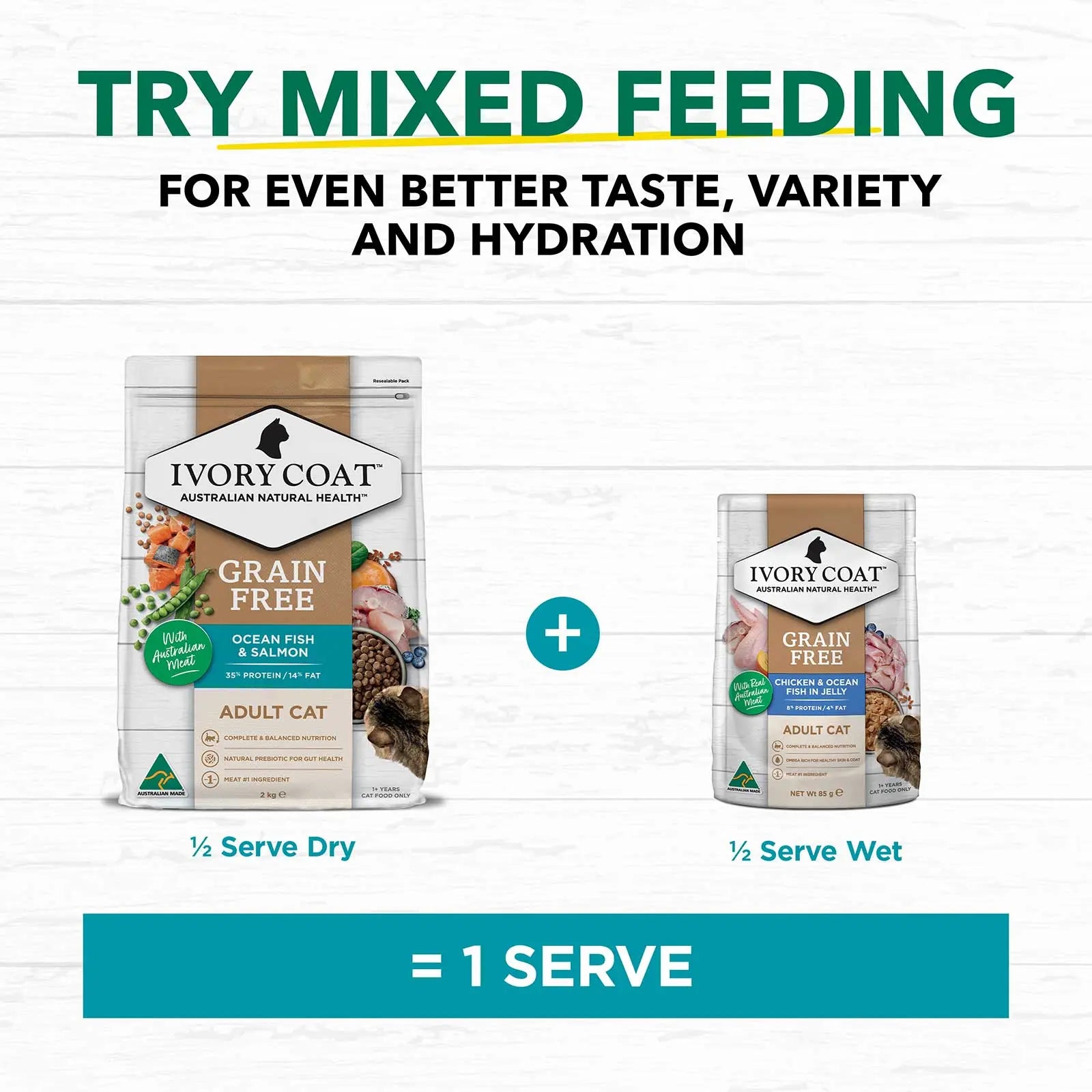 Ivory Coat Grain Free Cat Food Adult Ocean Fish & Salmon - Kellyville Pets