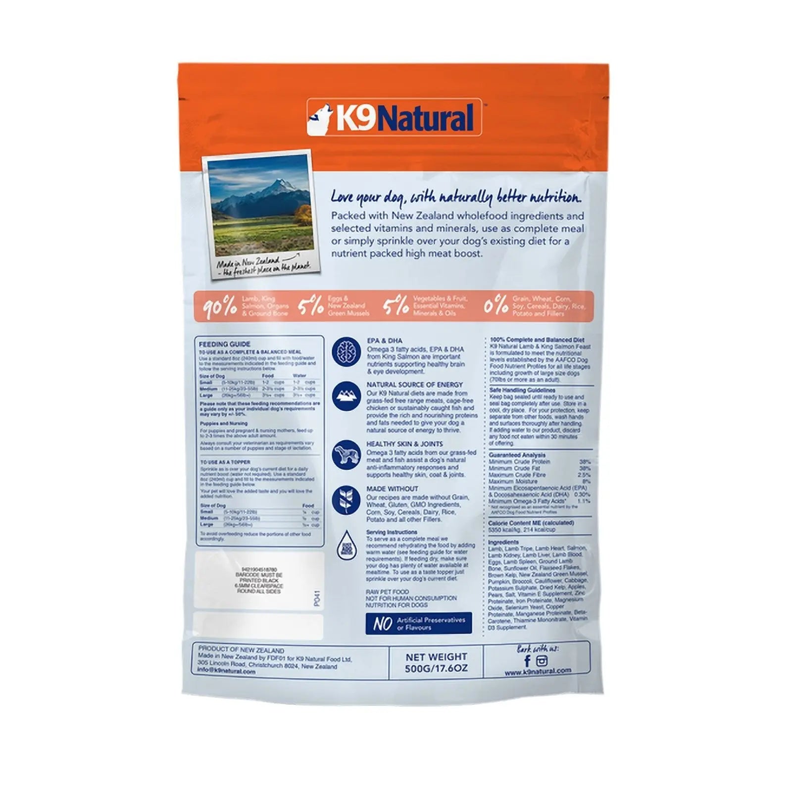 K9 Natural Dog Food Lamb & Salmon - Kellyville Pets