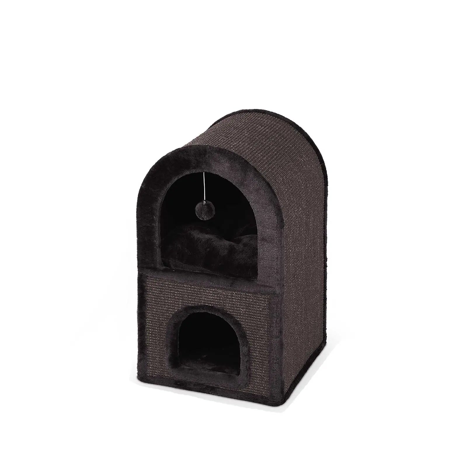 Kazoo Cat Scratcher - 2 Chamber Den Charcoal - Kellyville Pets