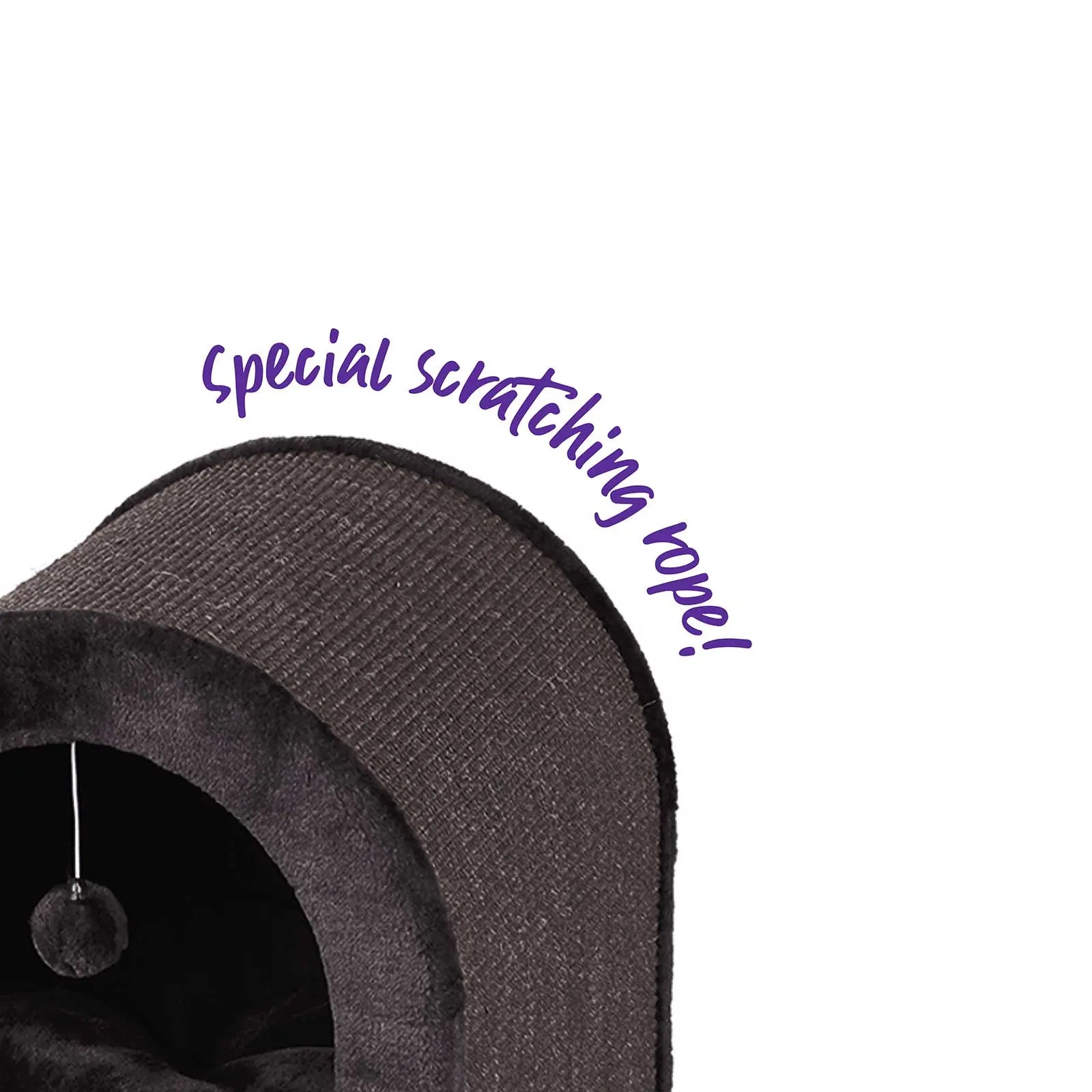 Kazoo Cat Scratcher - 2 Chamber Den Charcoal - Kellyville Pets