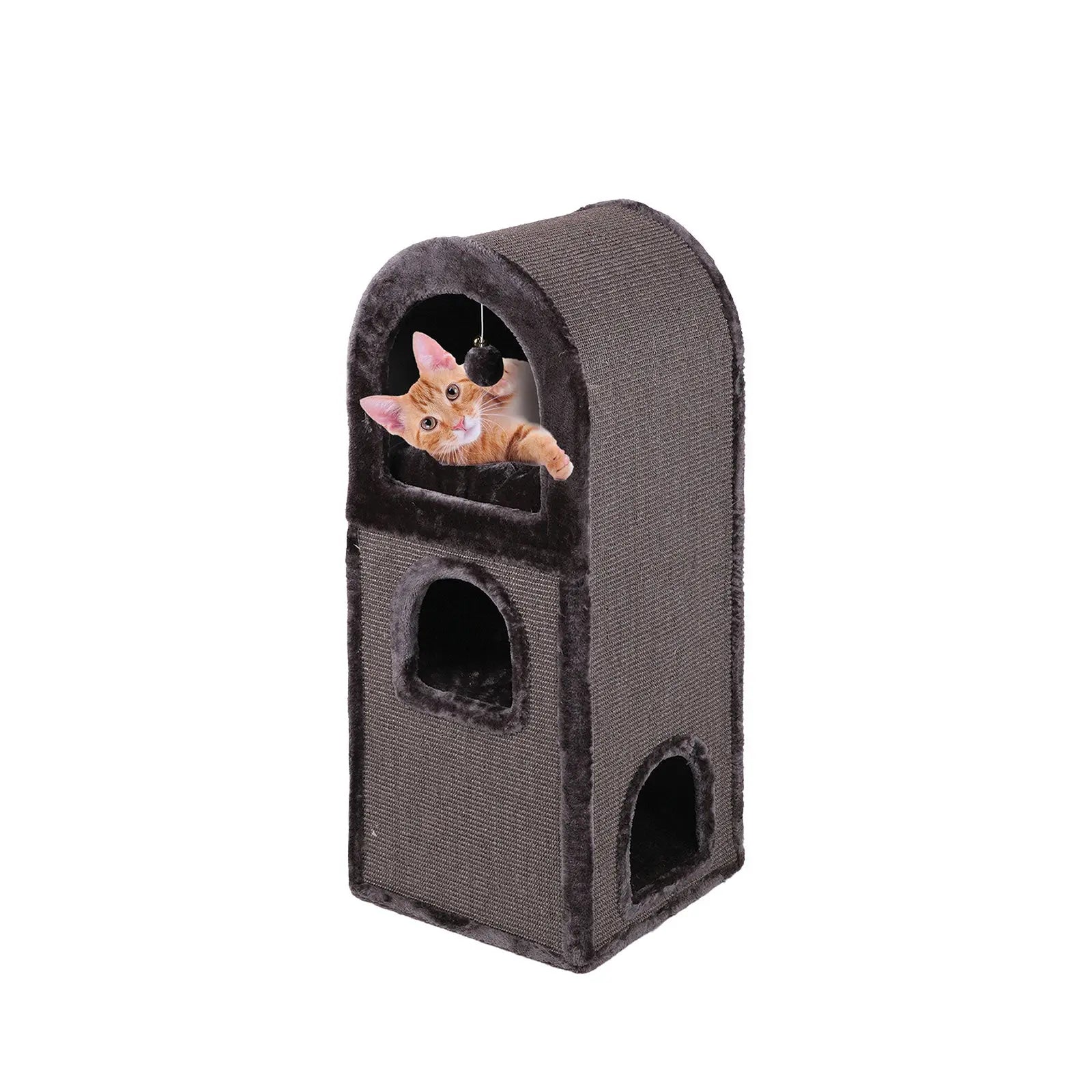 Kazoo Cat Scratcher - 3 Chamber Den Charcoal - Kellyville Pets