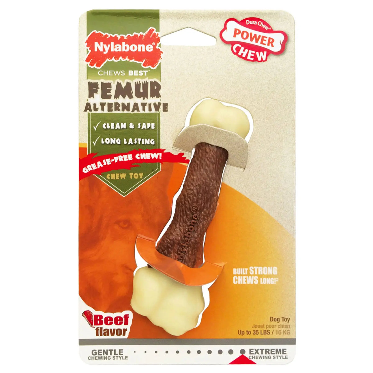 Nylabone PowerChew Femur Beef Dog Toy Nylabone