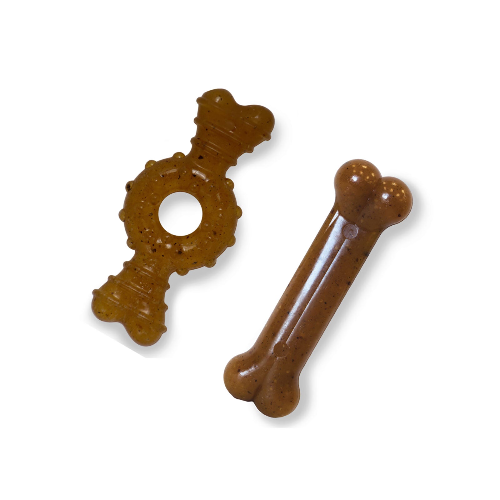 Nylabone Puppy Chew Ring & Bone Twin Pack Dog Toy