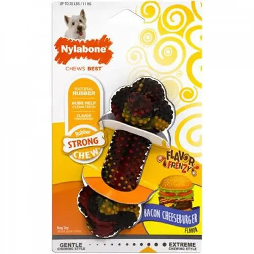 Nylabone Flavour Frenzy Bacon Cheeseburger Dog Toy - Kellyville Pets
