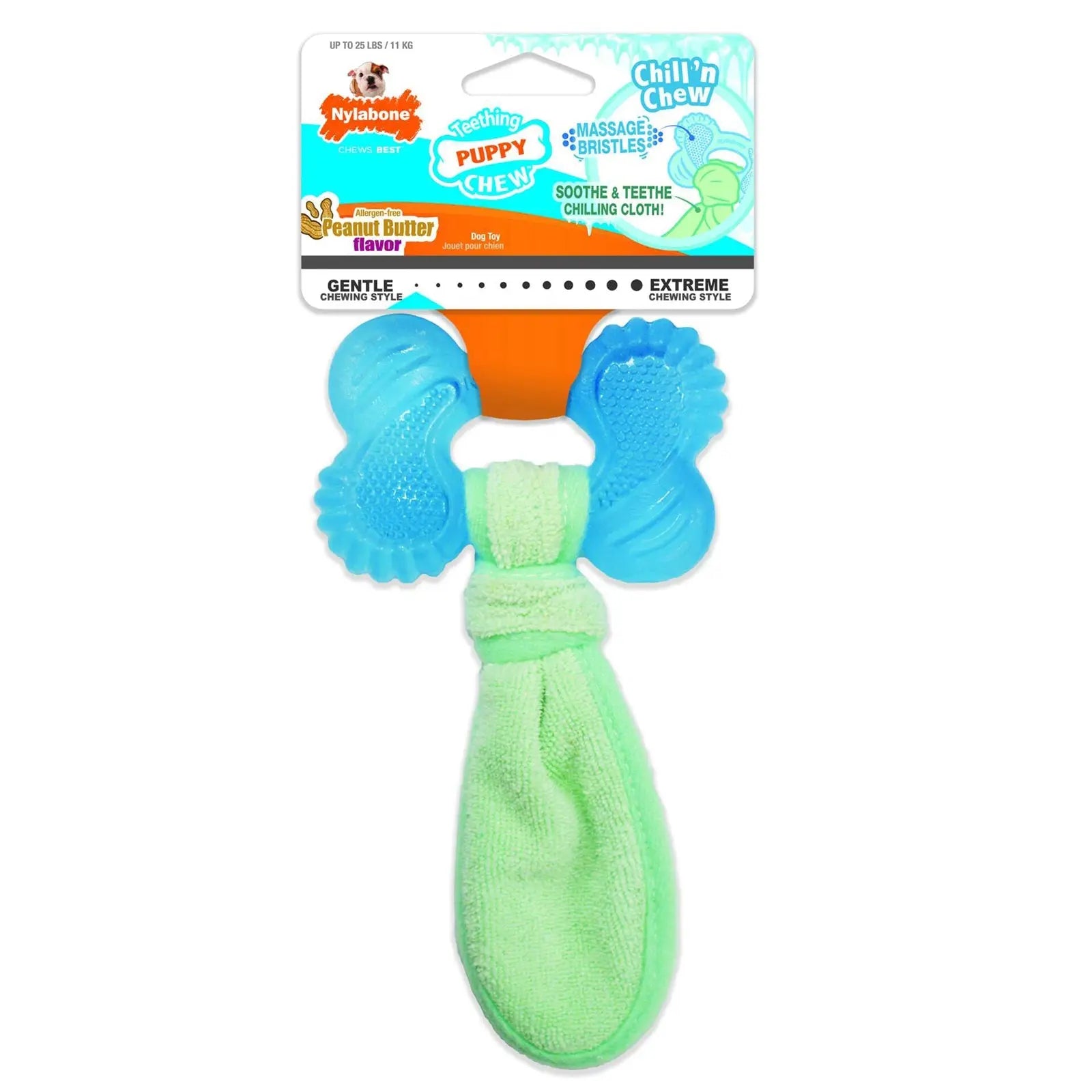 Nylabone Puppy Freezer Bone Peanut Butter Dog Toy - Kellyville Pets