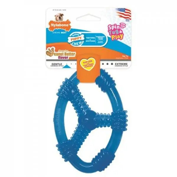Nylabone Puppy Freezer Ring Peanut Butter Dog Toy - Kellyville Pets