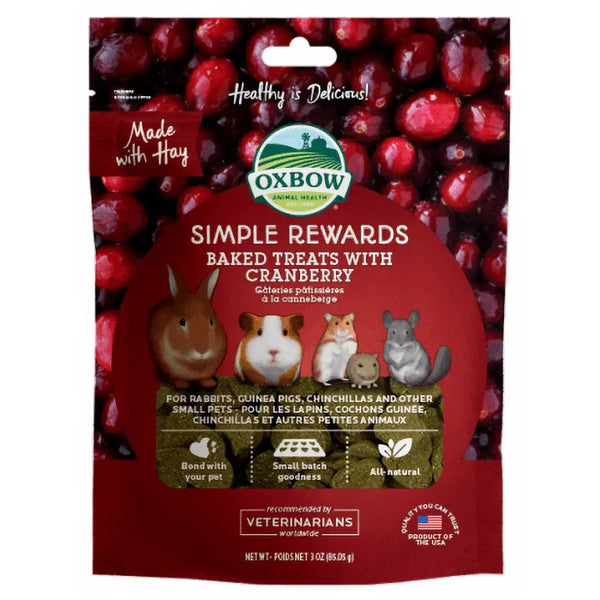 Oxbow Simple Rewards Timothy Treats Cranberry - Kellyville Pets