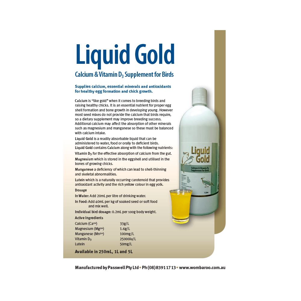 Passwell Liquid Gold Calcium & Vitamin D3 Supplement