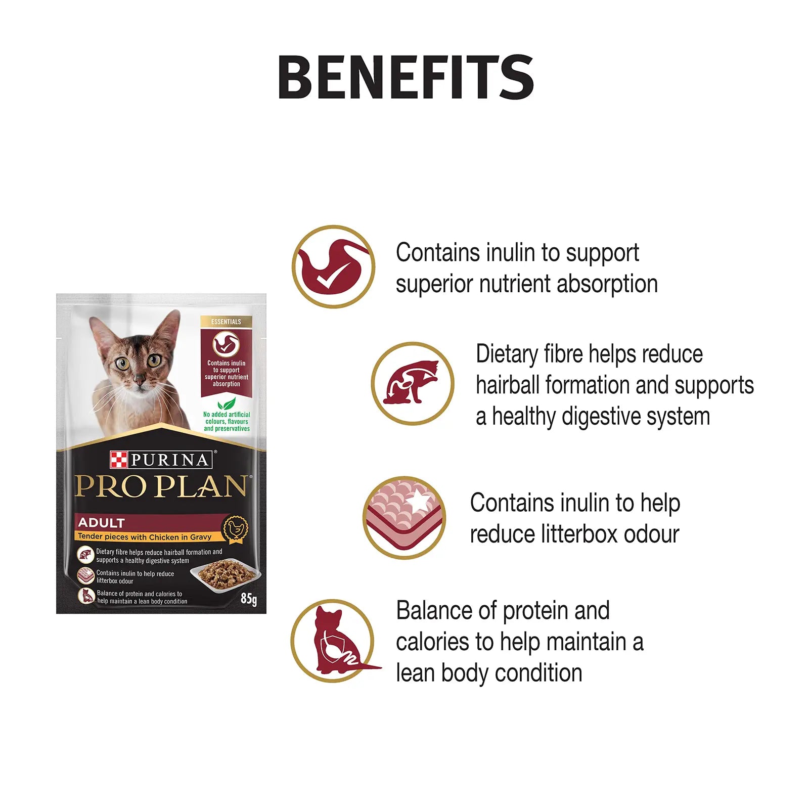 Pro Plan Cat Food Pouch Adult Chicken & Gravy - Kellyville Pets