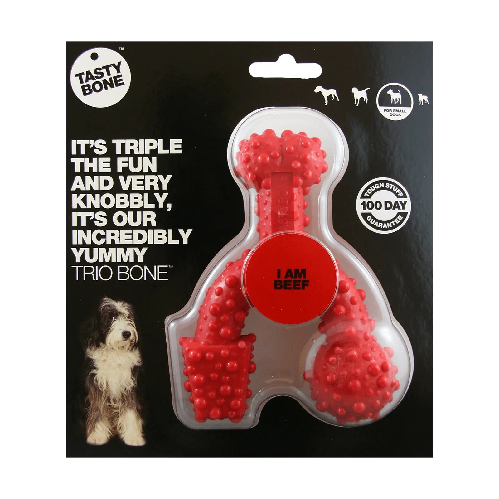 Tasty Bone Nylon Trio Beef Dog Toy - Kellyville Pets