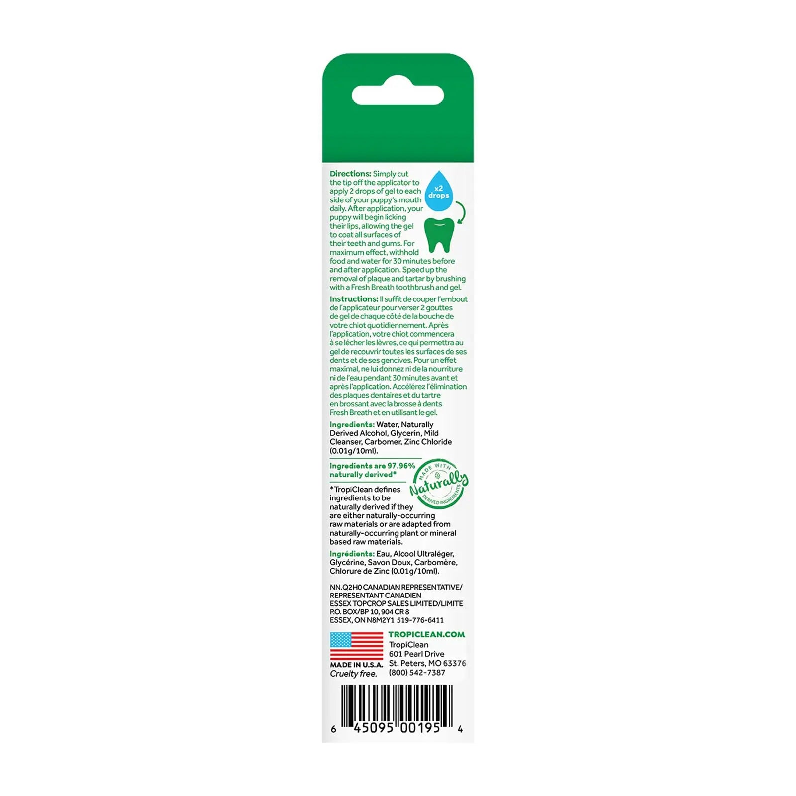 TropiClean Fresh Breath Oral Care Clean Teeth Gel for Puppies - Kellyville Pets