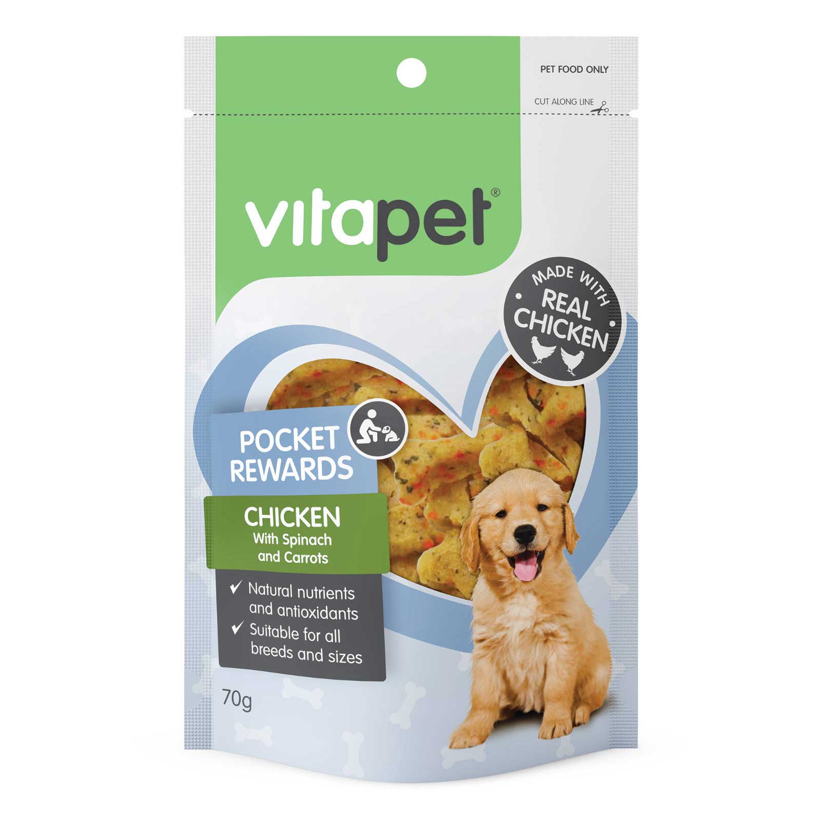 VitaPet Chicken Pocket Rewards Dog Treat