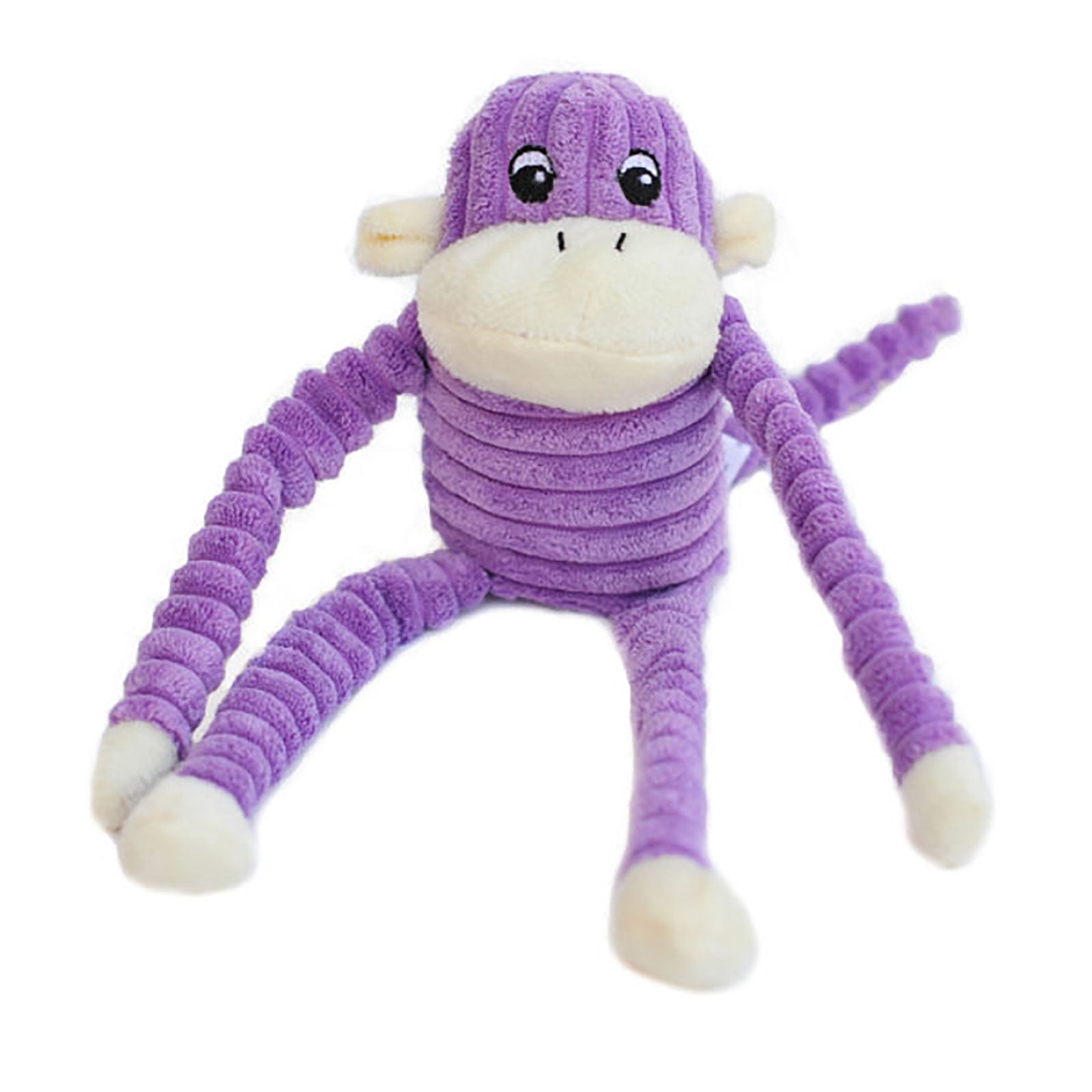 Zippy Paws Crinkle Monkey Purple Dog Toy